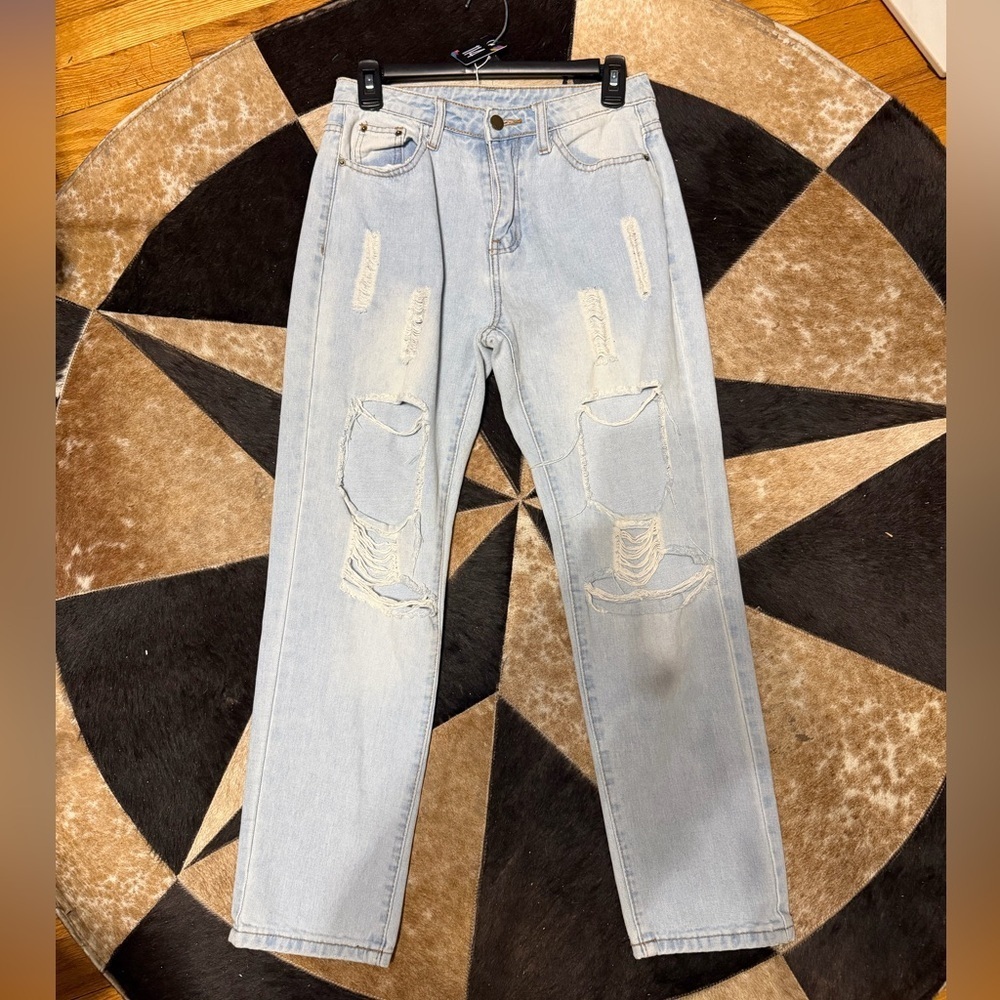 SHEIN Light Blue Denim Jeans #0042